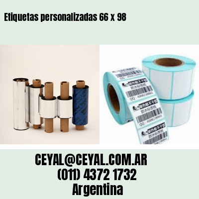 Etiquetas personalizadas 66 x 98