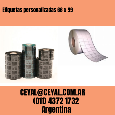 Etiquetas personalizadas 66 x 99