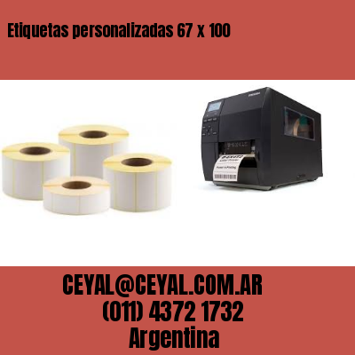 Etiquetas personalizadas 67 x 100