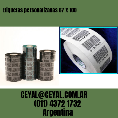 Etiquetas personalizadas 67 x 100