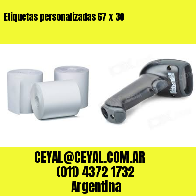 Etiquetas personalizadas 67 x 30
