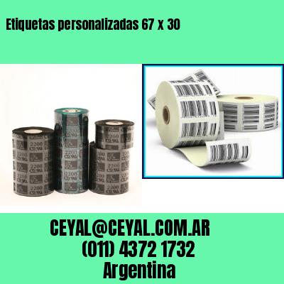 Etiquetas personalizadas 67 x 30