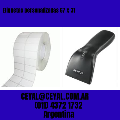Etiquetas personalizadas 67 x 31