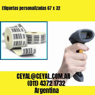 Etiquetas personalizadas 67 x 32