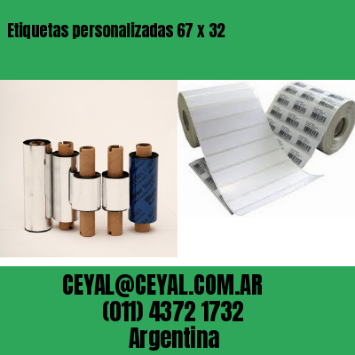 Etiquetas personalizadas 67 x 32