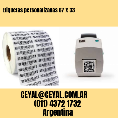 Etiquetas personalizadas 67 x 33