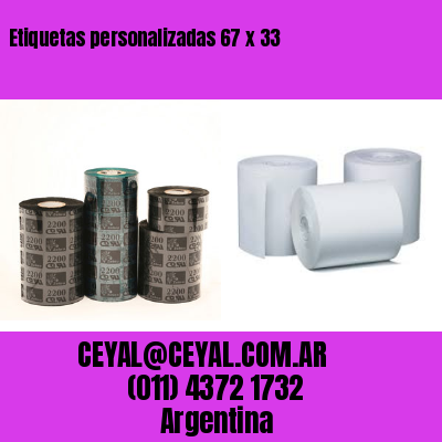 Etiquetas personalizadas 67 x 33