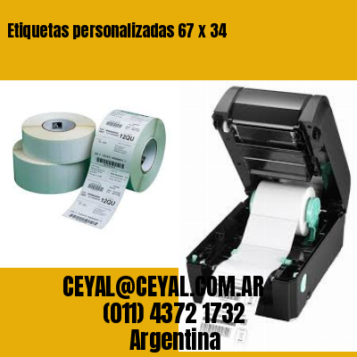 Etiquetas personalizadas 67 x 34