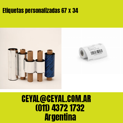 Etiquetas personalizadas 67 x 34