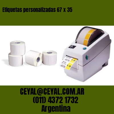 Etiquetas personalizadas 67 x 35