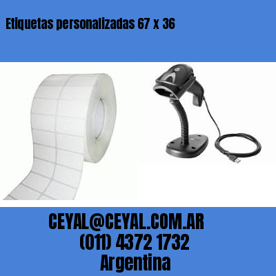 Etiquetas personalizadas 67 x 36