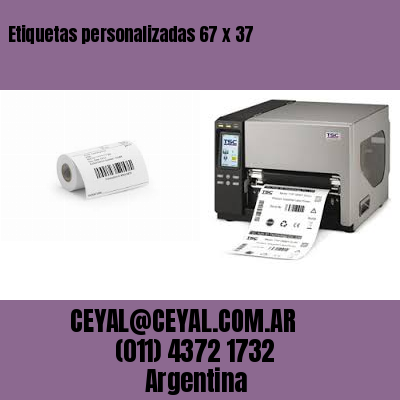 Etiquetas personalizadas 67 x 37