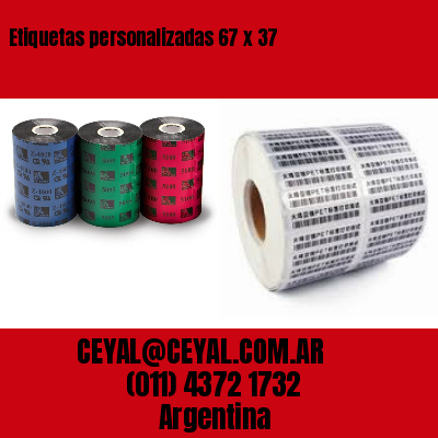 Etiquetas personalizadas 67 x 37