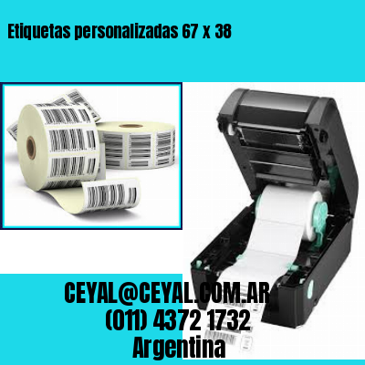 Etiquetas personalizadas 67 x 38