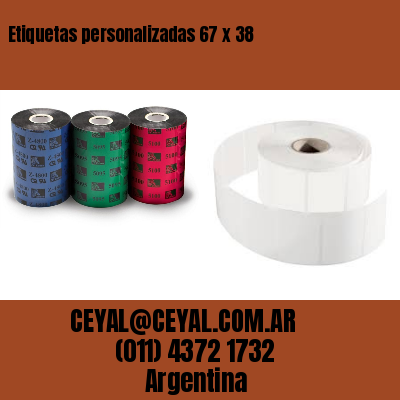 Etiquetas personalizadas 67 x 38