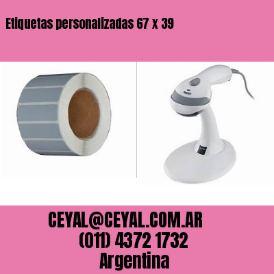 Etiquetas personalizadas 67 x 39