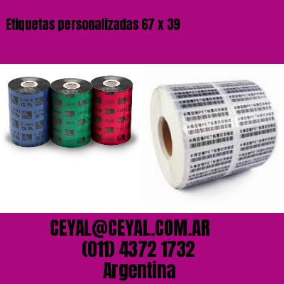 Etiquetas personalizadas 67 x 39