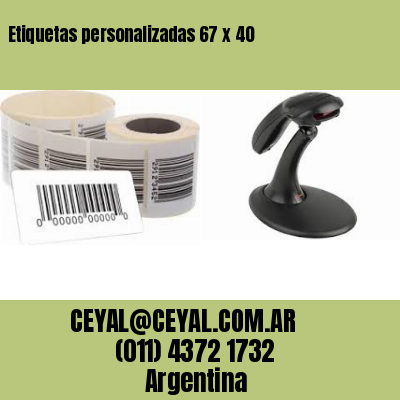 Etiquetas personalizadas 67 x 40