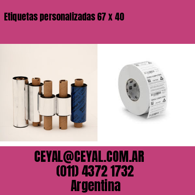 Etiquetas personalizadas 67 x 40