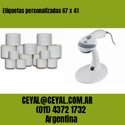 Etiquetas personalizadas 67 x 41