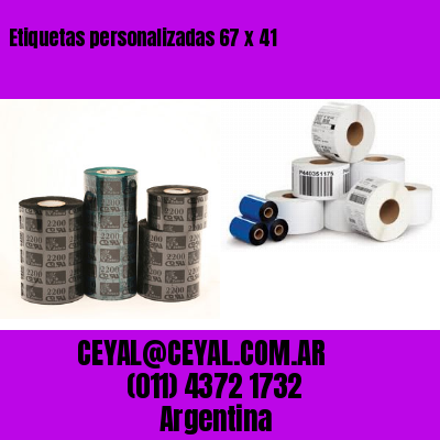 Etiquetas personalizadas 67 x 41