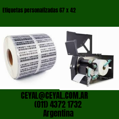 Etiquetas personalizadas 67 x 42