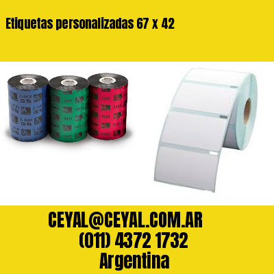 Etiquetas personalizadas 67 x 42