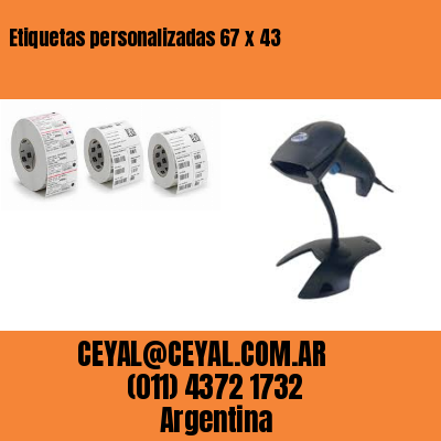 Etiquetas personalizadas 67 x 43