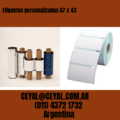 Etiquetas personalizadas 67 x 43