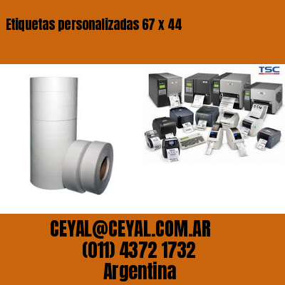 Etiquetas personalizadas 67 x 44