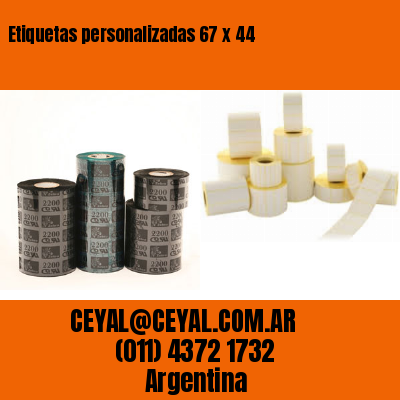 Etiquetas personalizadas 67 x 44