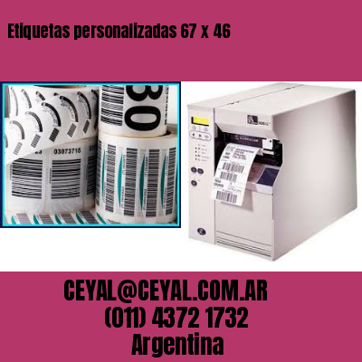 Etiquetas personalizadas 67 x 46