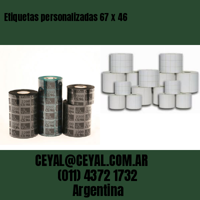 Etiquetas personalizadas 67 x 46