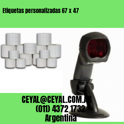 Etiquetas personalizadas 67 x 47