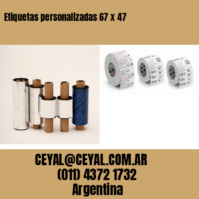Etiquetas personalizadas 67 x 47