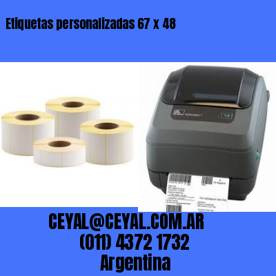 Etiquetas personalizadas 67 x 48