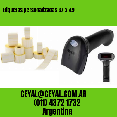 Etiquetas personalizadas 67 x 49