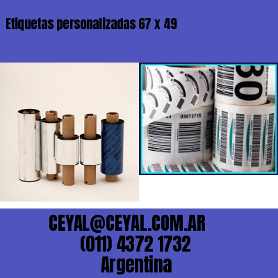 Etiquetas personalizadas 67 x 49