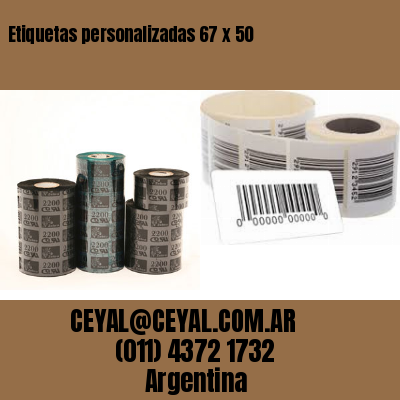 Etiquetas personalizadas 67 x 50