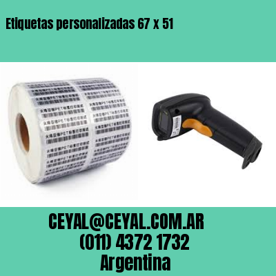 Etiquetas personalizadas 67 x 51