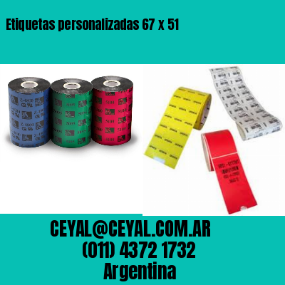 Etiquetas personalizadas 67 x 51