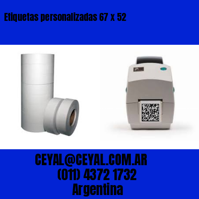 Etiquetas personalizadas 67 x 52
