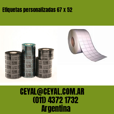 Etiquetas personalizadas 67 x 52