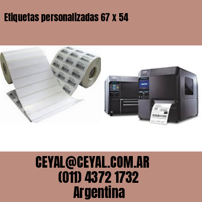 Etiquetas personalizadas 67 x 54