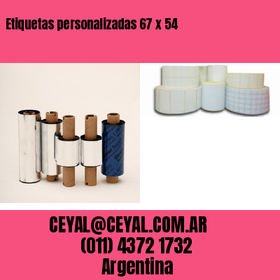 Etiquetas personalizadas 67 x 54