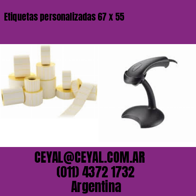 Etiquetas personalizadas 67 x 55