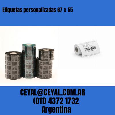 Etiquetas personalizadas 67 x 55