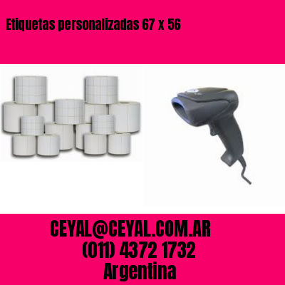 Etiquetas personalizadas 67 x 56