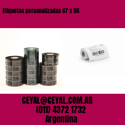 Etiquetas personalizadas 67 x 56