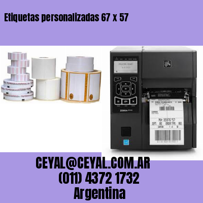 Etiquetas personalizadas 67 x 57